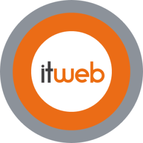 Logo der itweb GmbH im Kreis